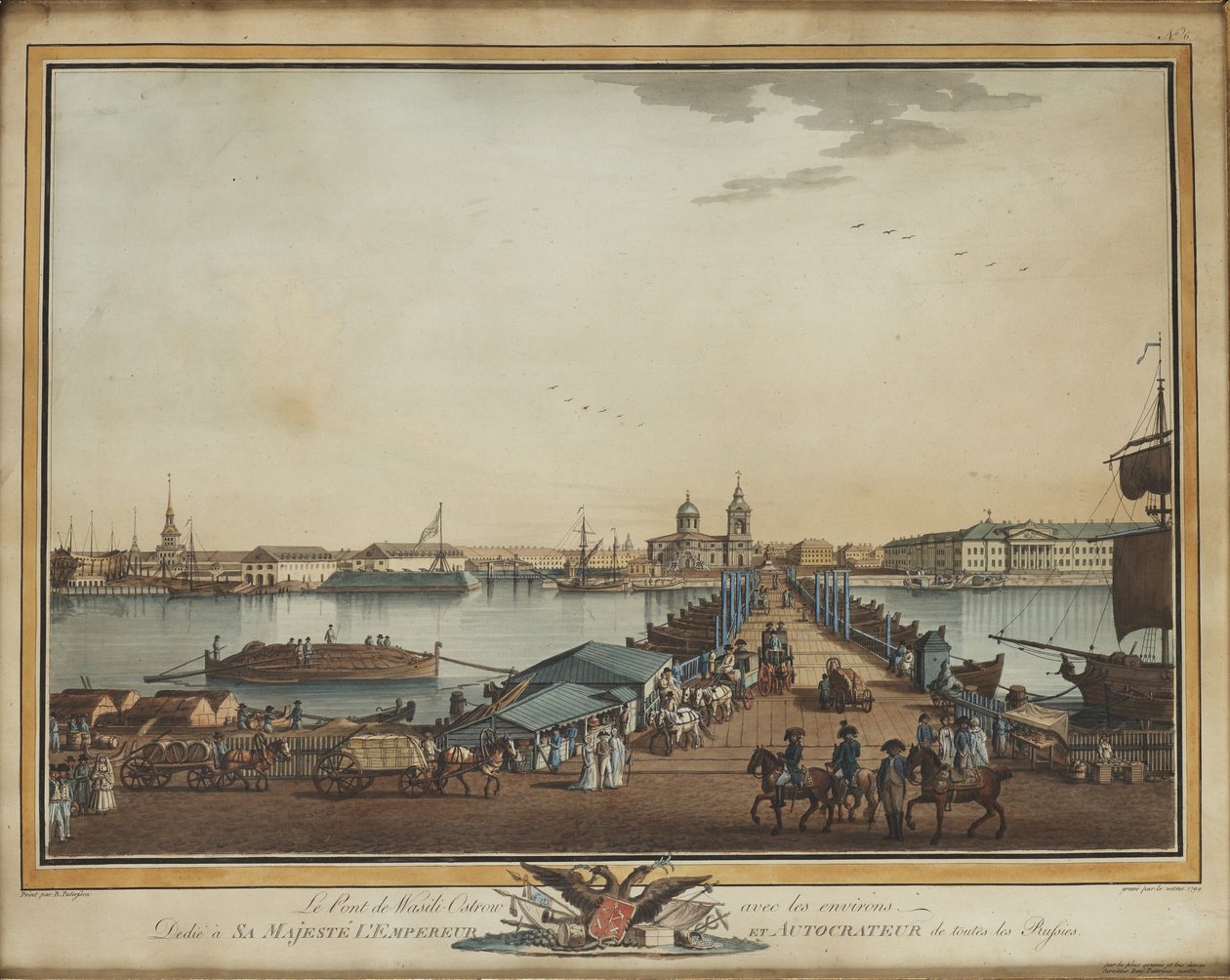 Cserehíd a Vasziljevszkij-szigeten, 1799 alkotó: Benjamin Paterssen