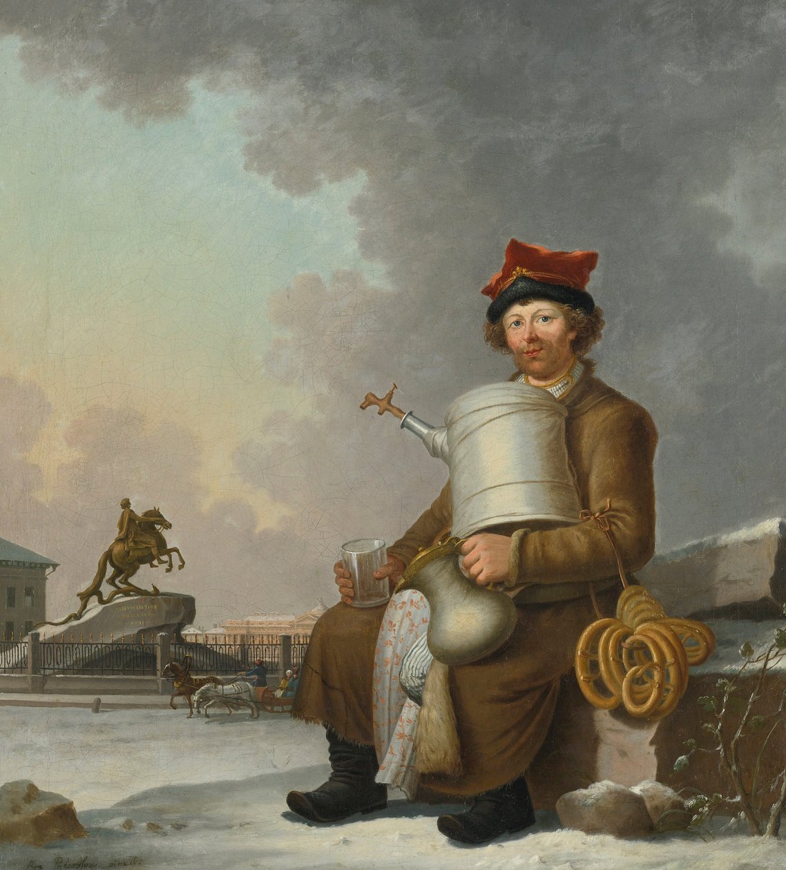 Sbiten eladó - Sbiten eladó Szentpéterváron - Benjamin Patersen (Paterssen) festménye (1750-1815) alkotó: Benjamin Patersson