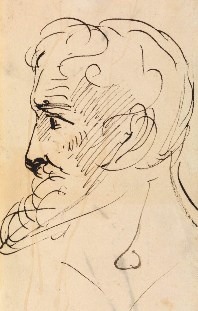 Portrétanulmány egy férfi profiljáról alkotó: Benjamin Robert Haydon