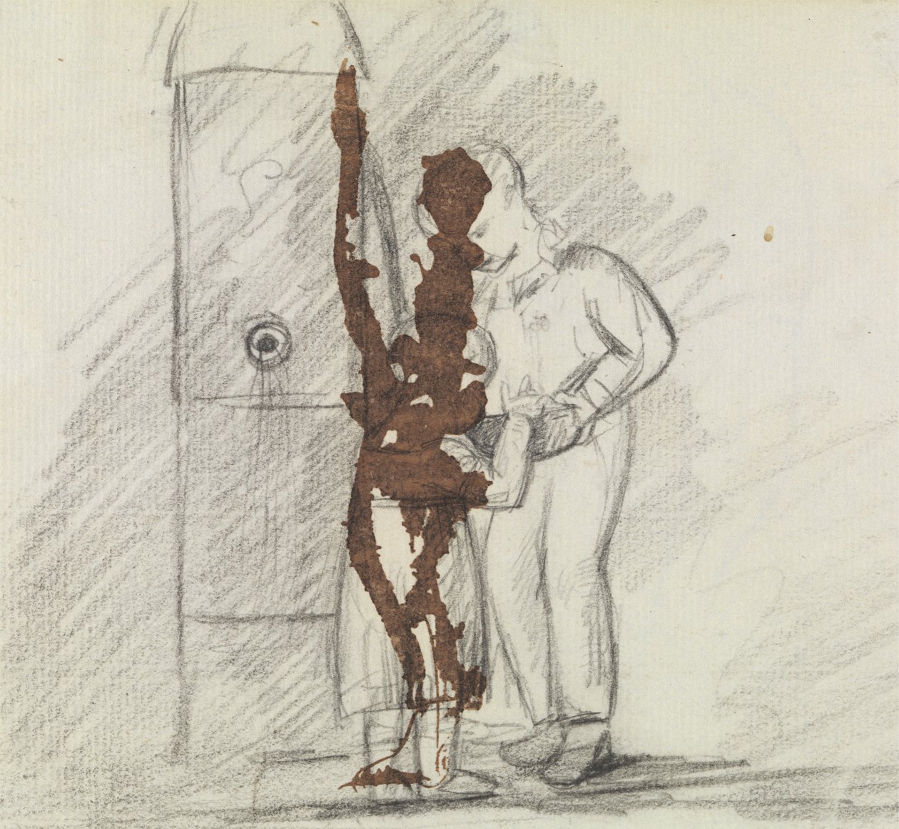 Két együtt álló alak tanulmányozása alkotó: Benjamin Robert Haydon