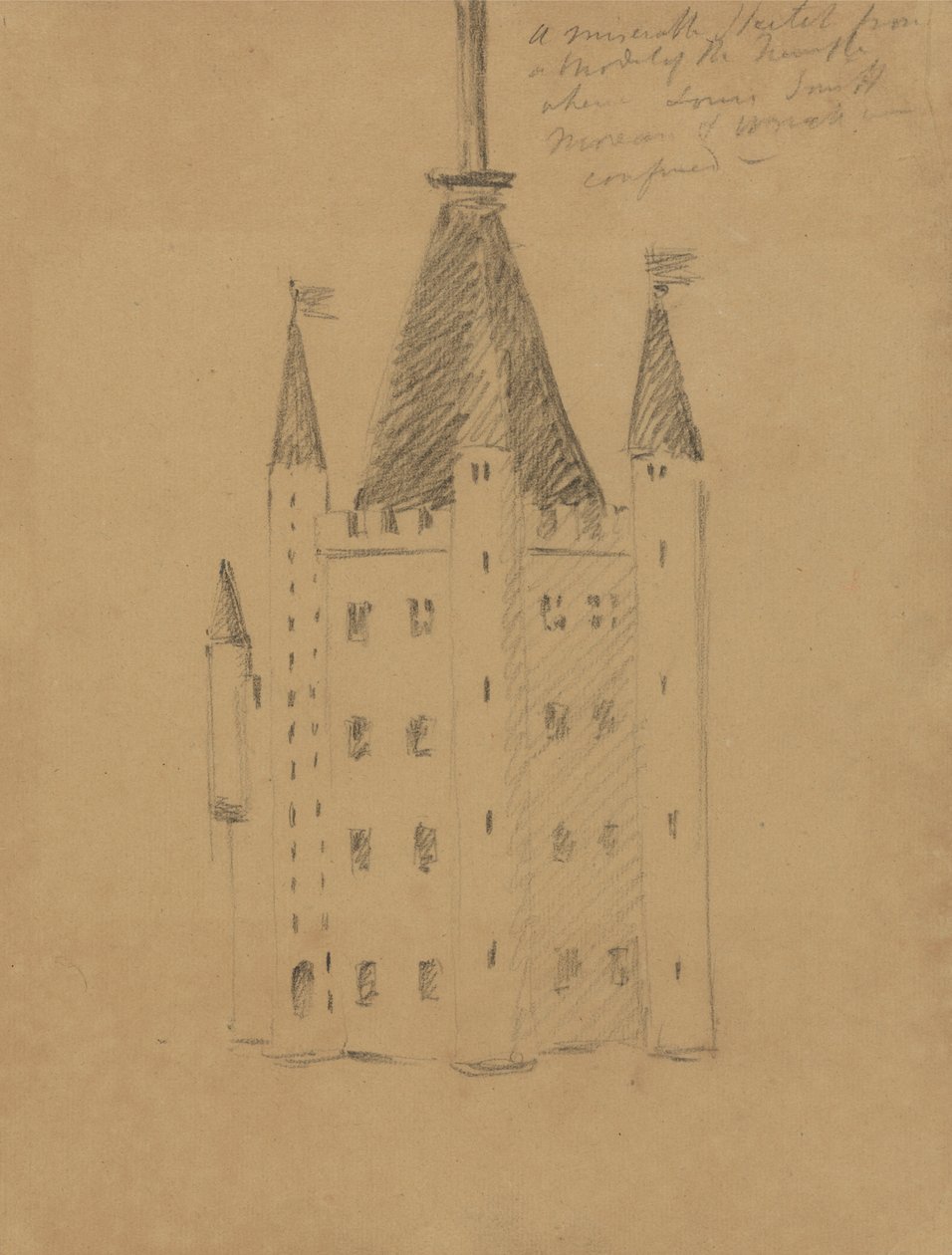 Tanulmány egy kastélyról alkotó: Benjamin Robert Haydon