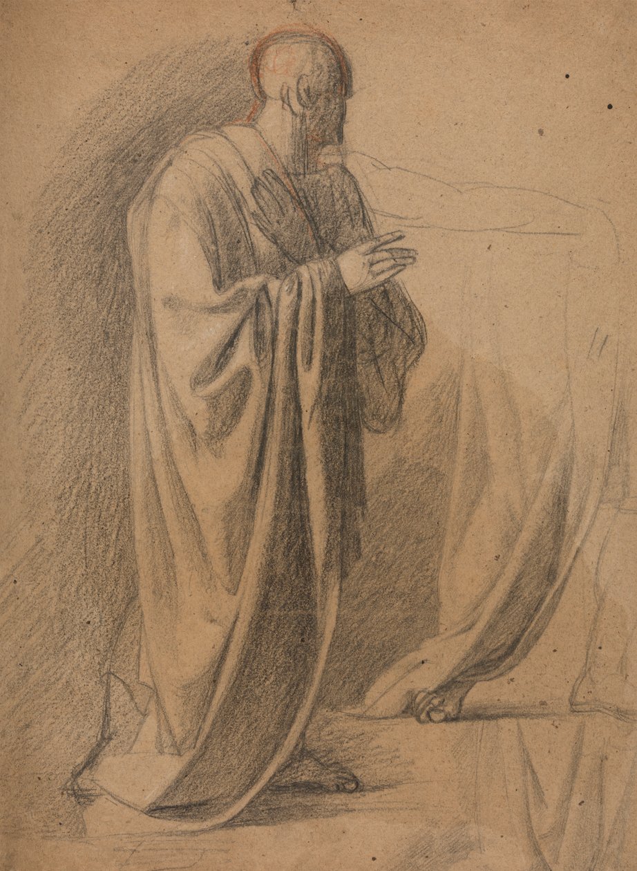 Tanulmány egy férfiról hosszú köntösben alkotó: Benjamin Robert Haydon