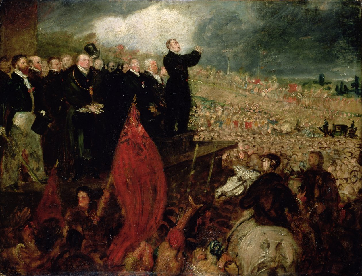 A szakszervezetek találkozója a Newhall Hill-en, Birmingham, 1832. május 16 alkotó: Benjamin Robert Haydon