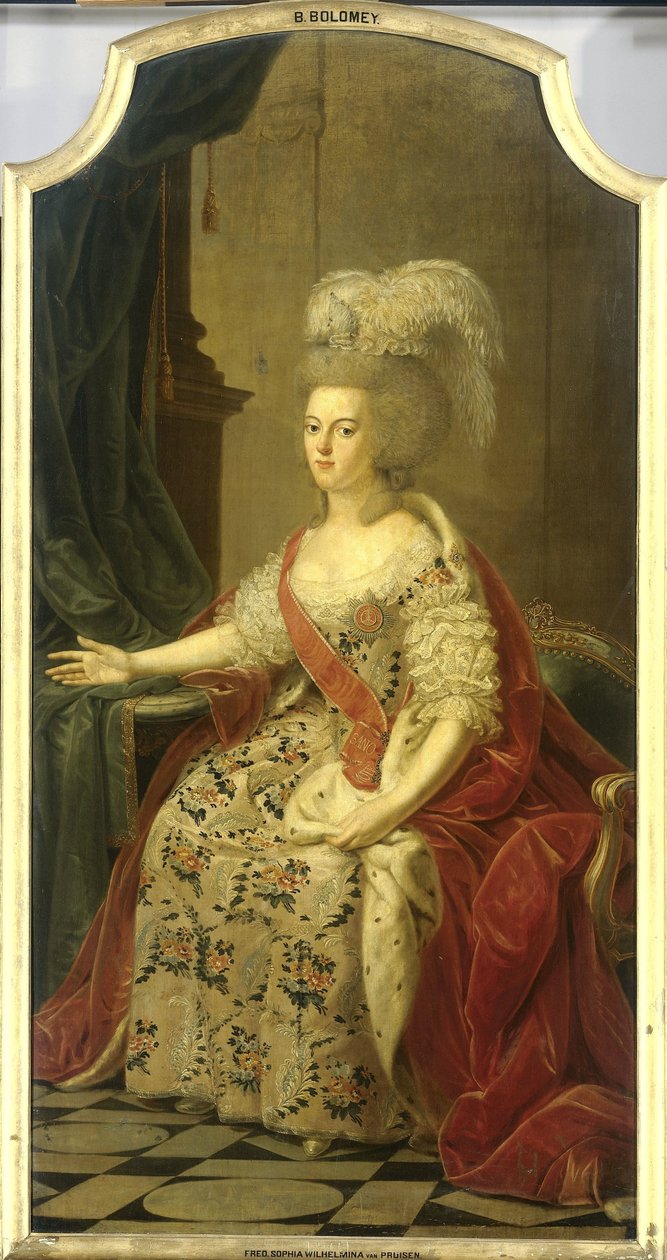 Frederika Sophia Wilhelmina porosz (1751-1820), V. Willem herceg felesége alkotó: Benjamin Samuel Bolomey