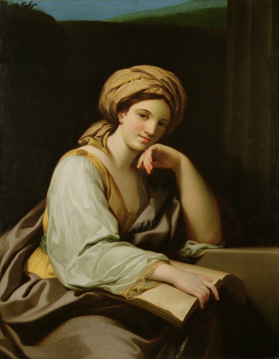Szibilla könyvvel, Raffaello Mengs (1728-79) festménye után, 1761 körül (olaj, vászon) alkotó: Benjamin West