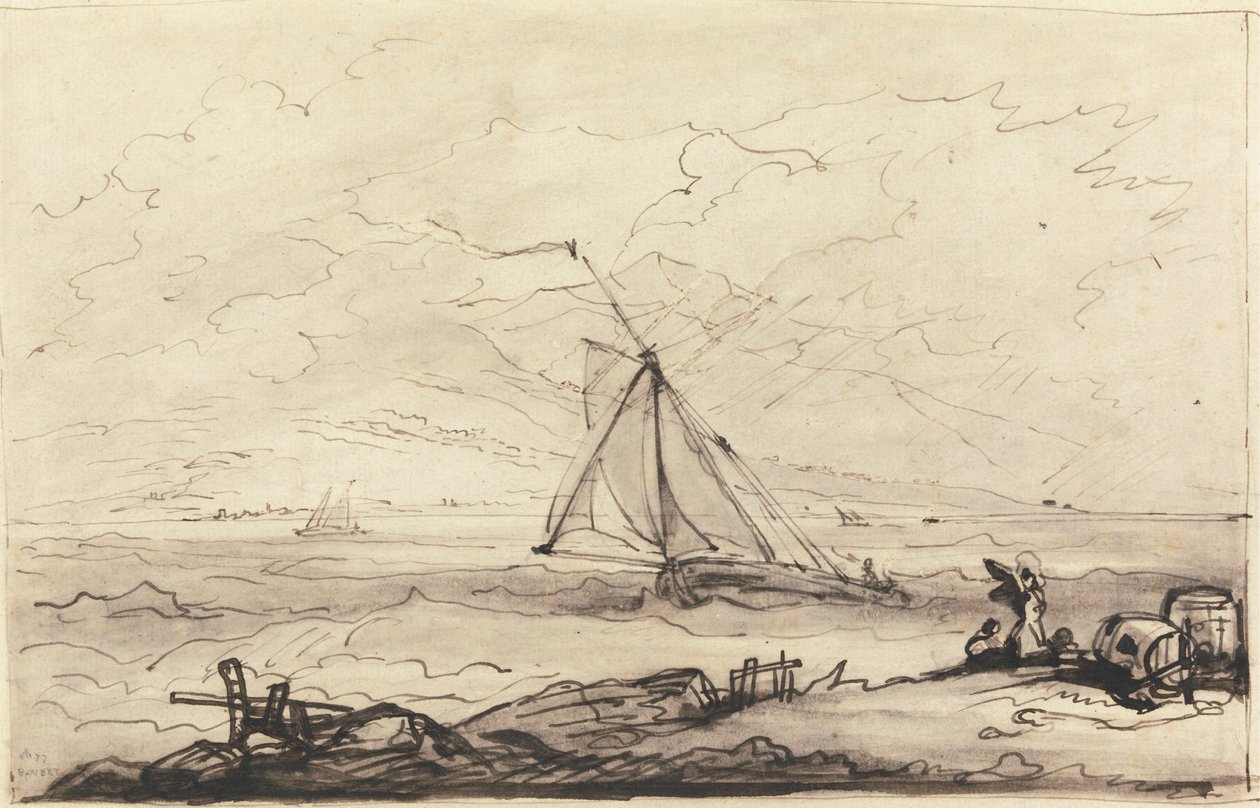Vihar a hegyvidéki partoknál alkotó: Benjamin West