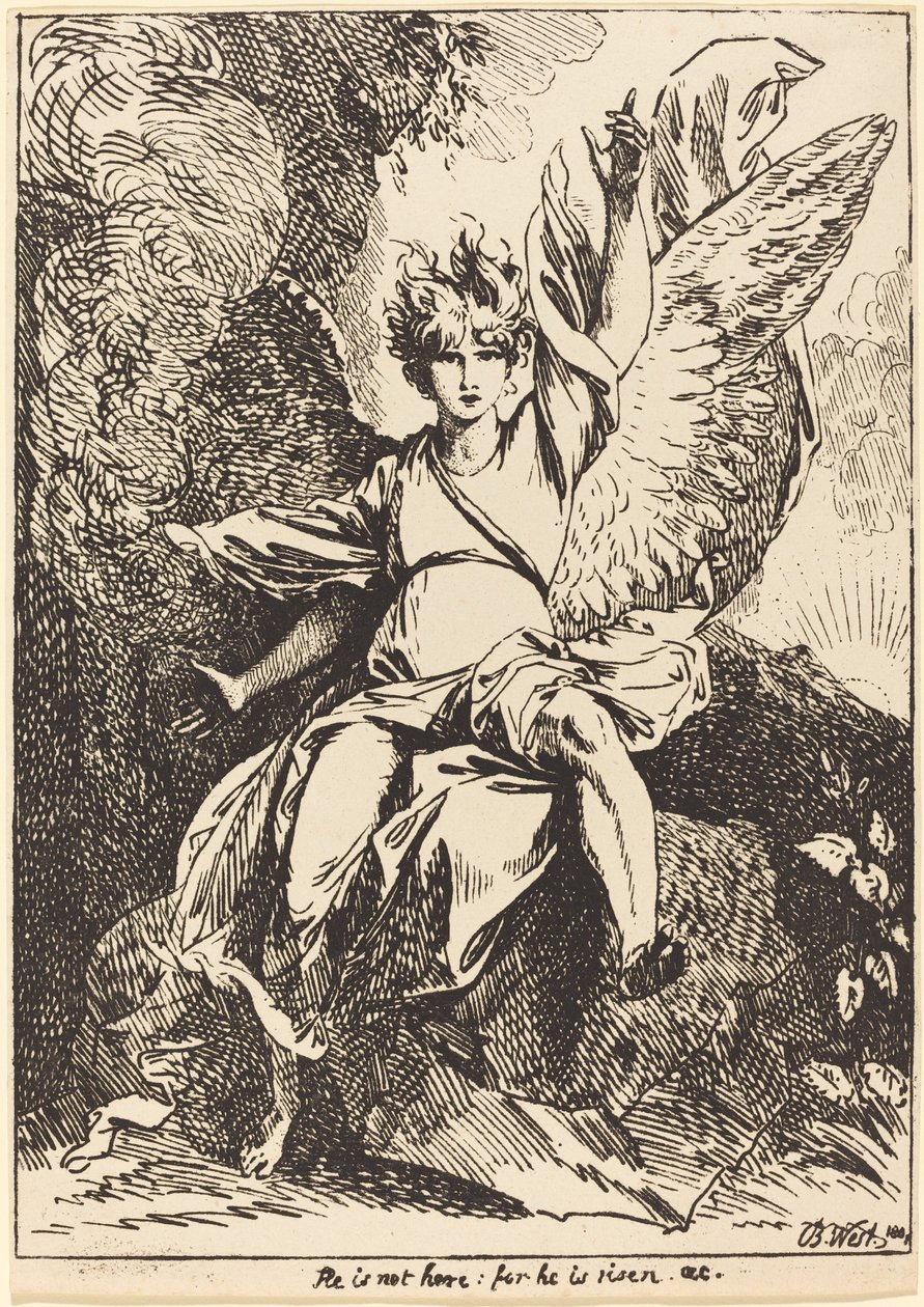 A feltámadás angyala alkotó: Benjamin West