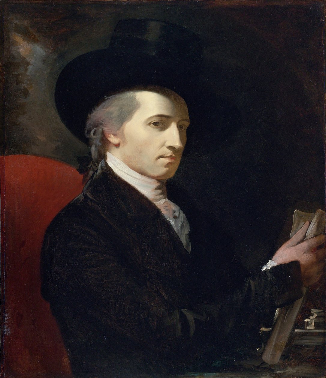 ""Önarckép"" (önarckép) Benjamin West (1738-1820) festménye - Olaj, vászon Mérete 78,7x67,9 cm Magángyűjtemény alkotó: Benjamin West