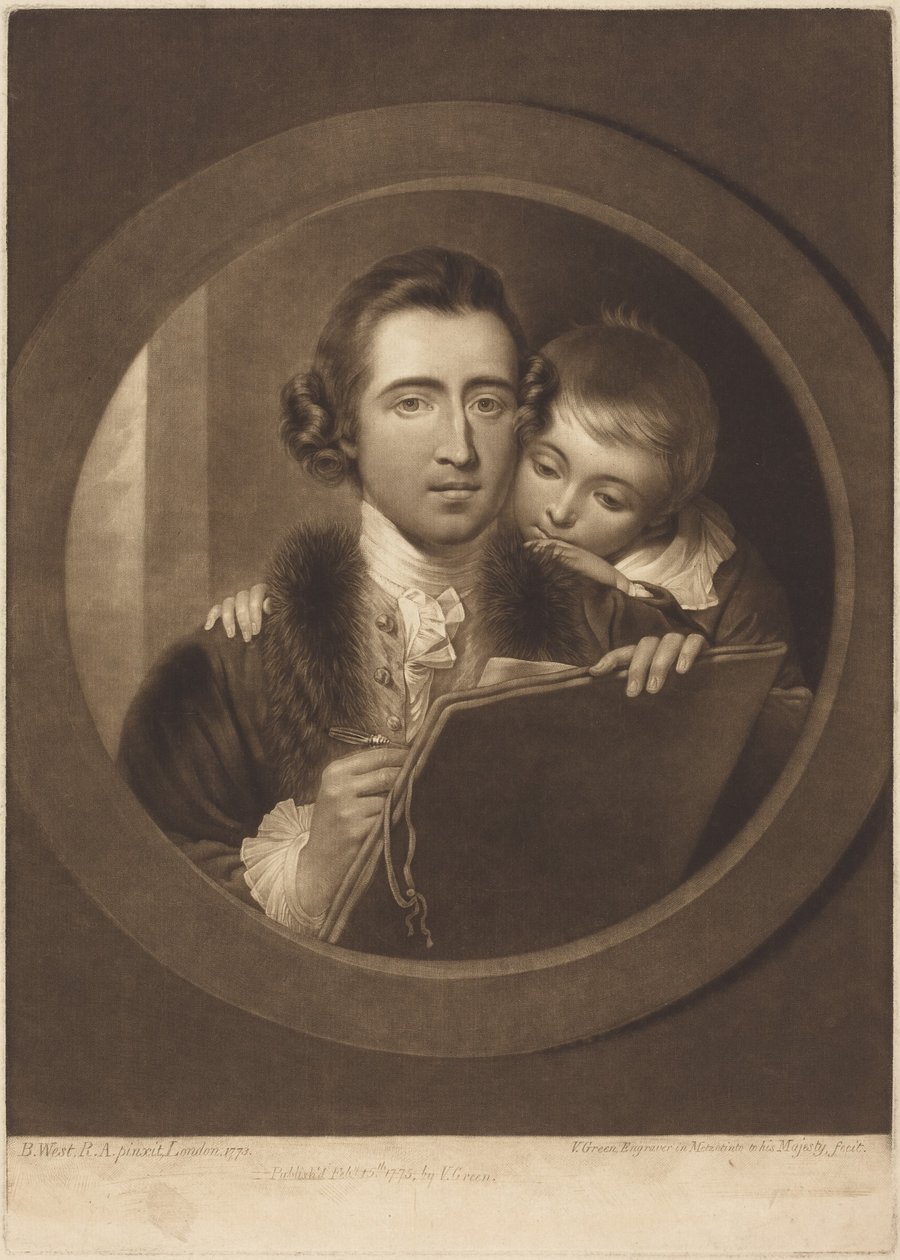Benjamin West és fia, Raphael Lamar West alkotó: Benjamin West