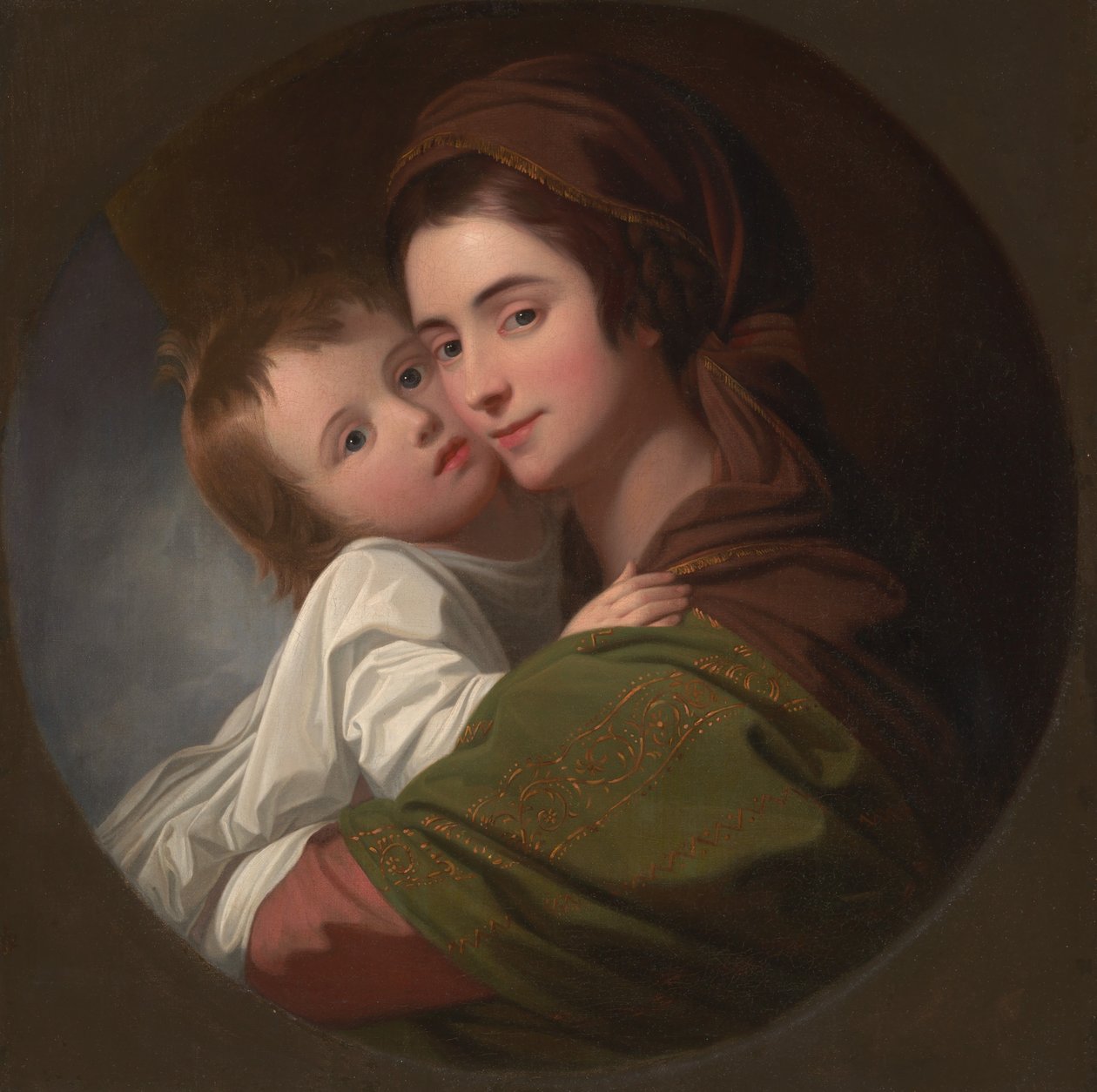 A művész felesége, Erzsébet és fiuk, Raphael alkotó: Benjamin West