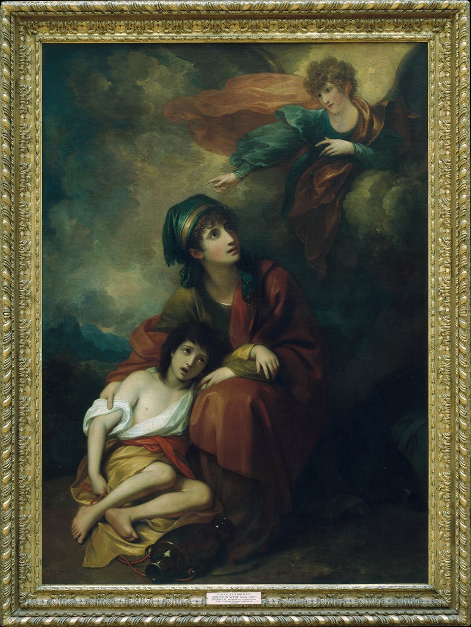 Hágár és Izmael alkotó: Benjamin West