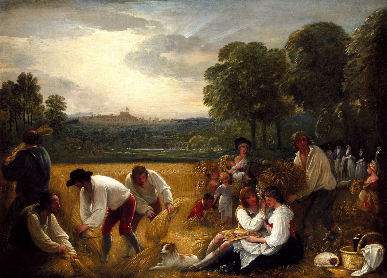 Betakarítás Windsorban Benjamin West, PRA alkotó: Benjamin West