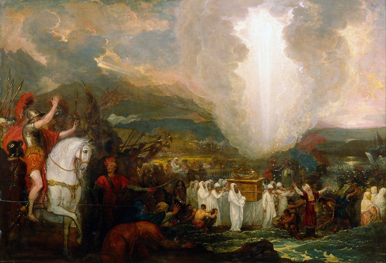 Józsué a Jordán folyó mellett a frigyládával, 1800 alkotó: Benjamin West