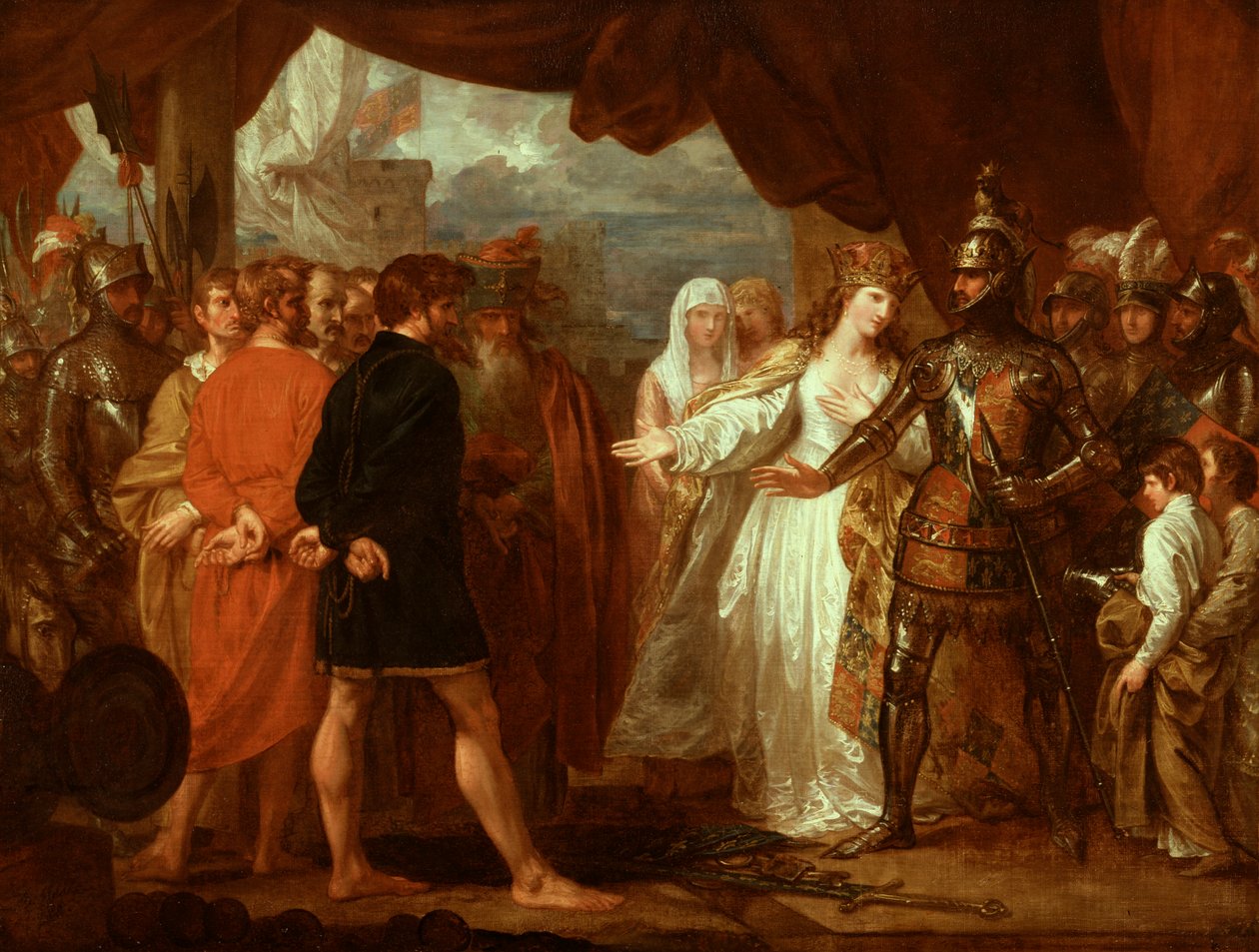 Fülöp királynő közbenjár a calais-i polgárok életéért, 1788 alkotó: Benjamin West
