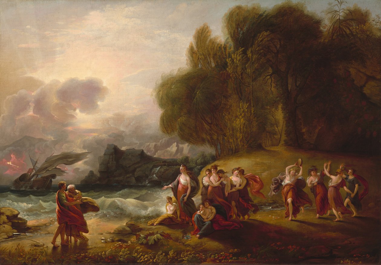 Telemachus és Calypso, c. 1809. alkotó: Benjamin West