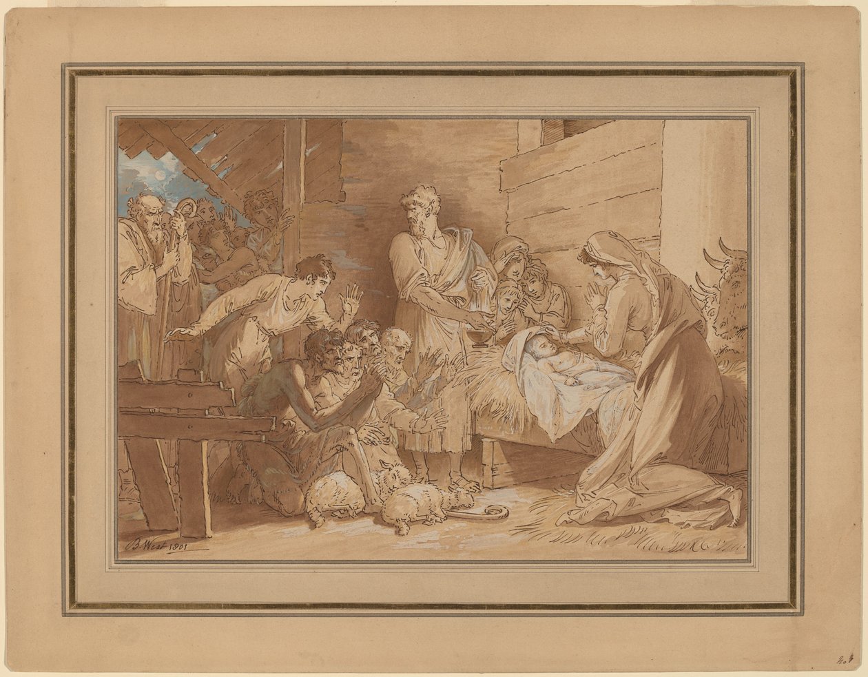 A Pásztorok imádata alkotó: Benjamin West