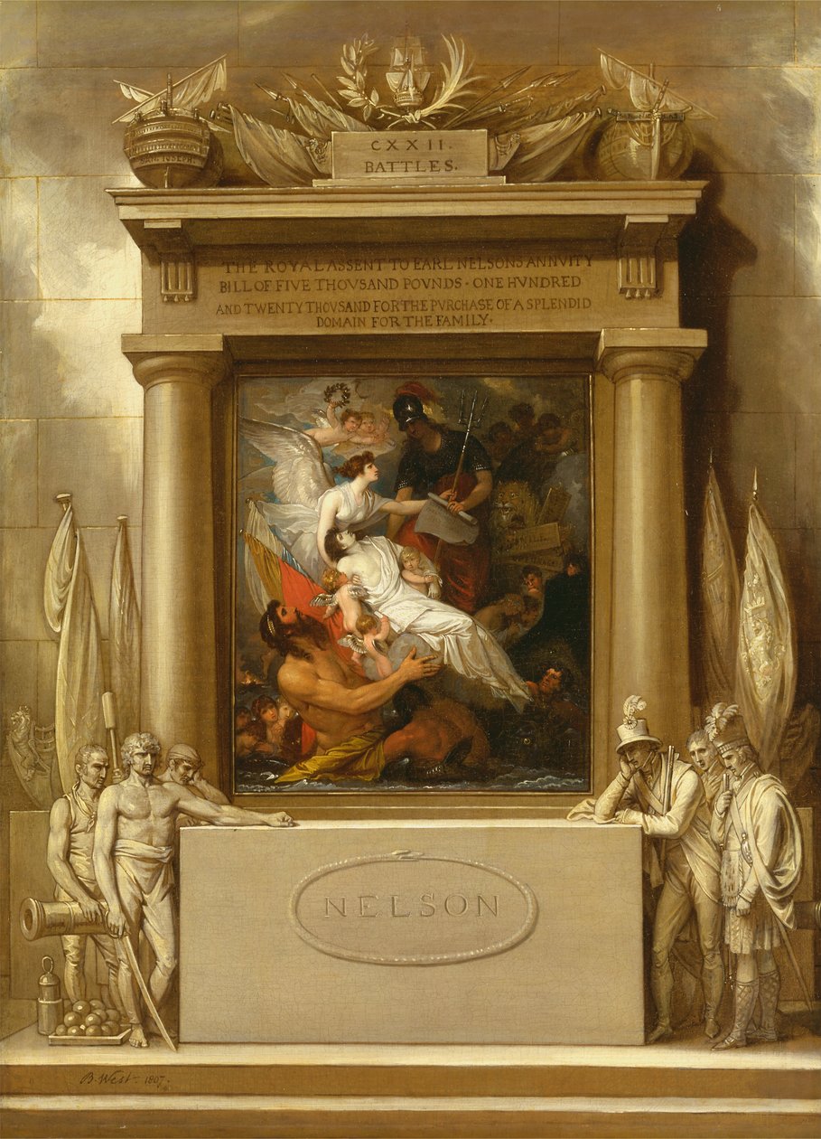 Nelson apoteózisa alkotó: Benjamin West