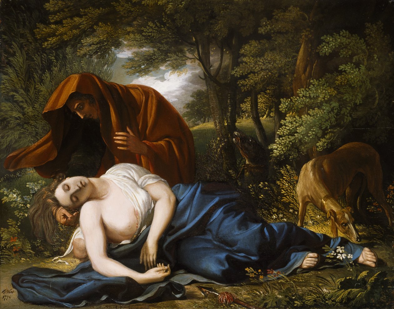 Prokrisz halála, 1770, retusált 1803 alkotó: Benjamin West