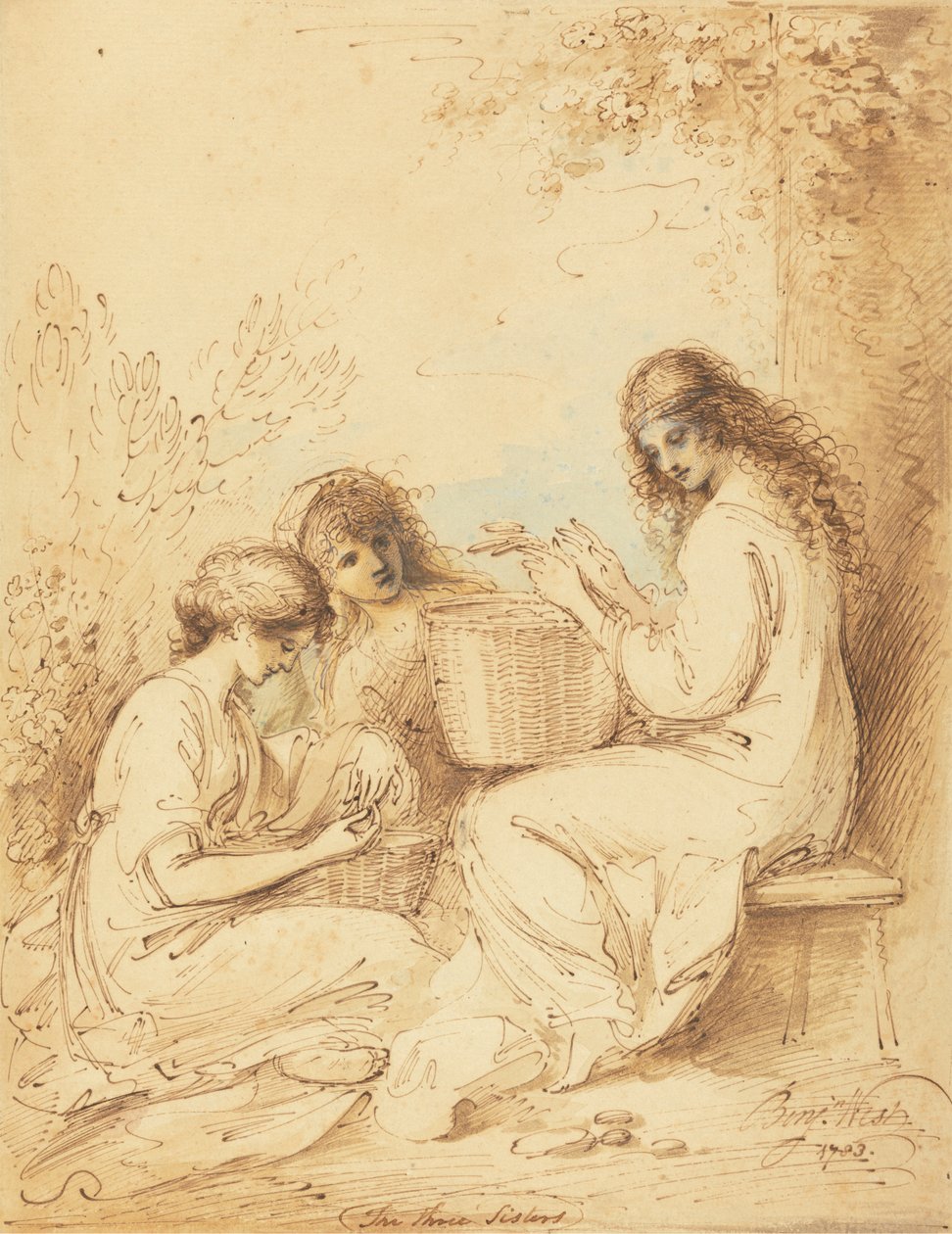 A három nővér alkotó: Benjamin West