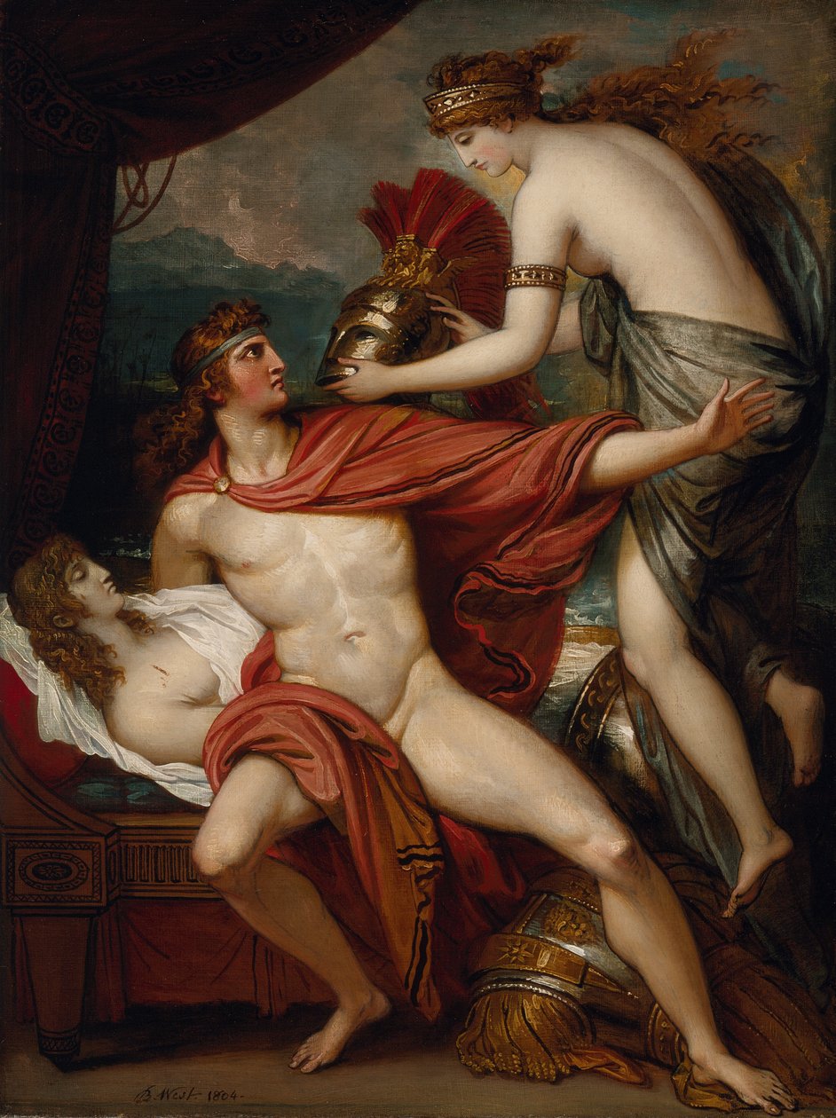 Thetisz fegyverzetet visz Akhilleusznak alkotó: Benjamin West