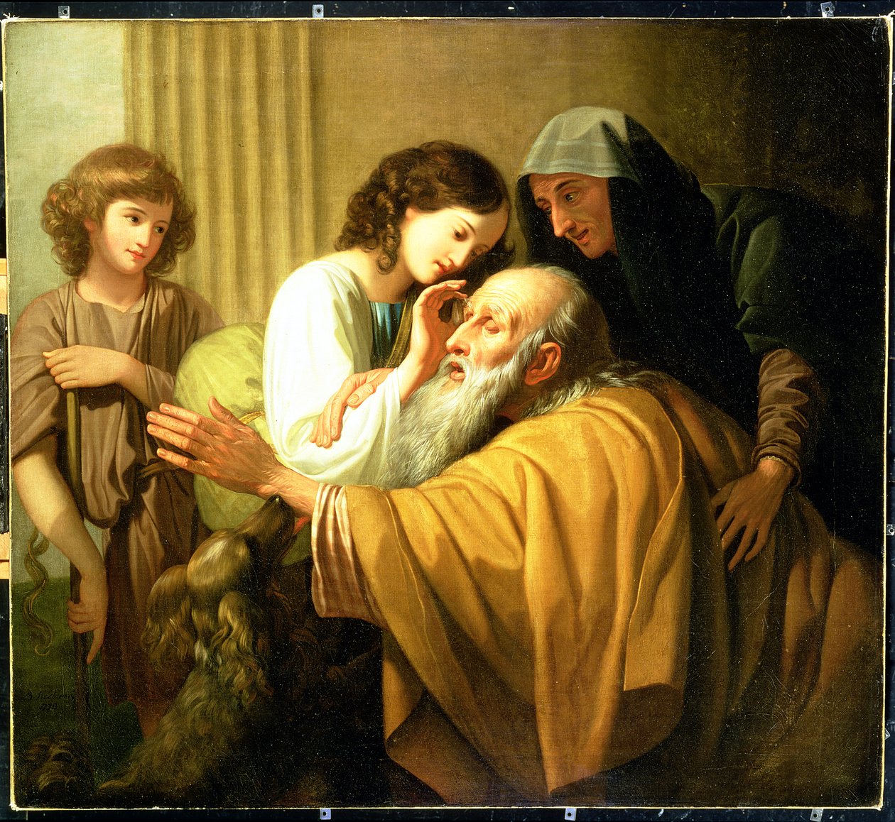 Tóbiás, aki meggyógyítja apja vakságát, 1772 alkotó: Benjamin West