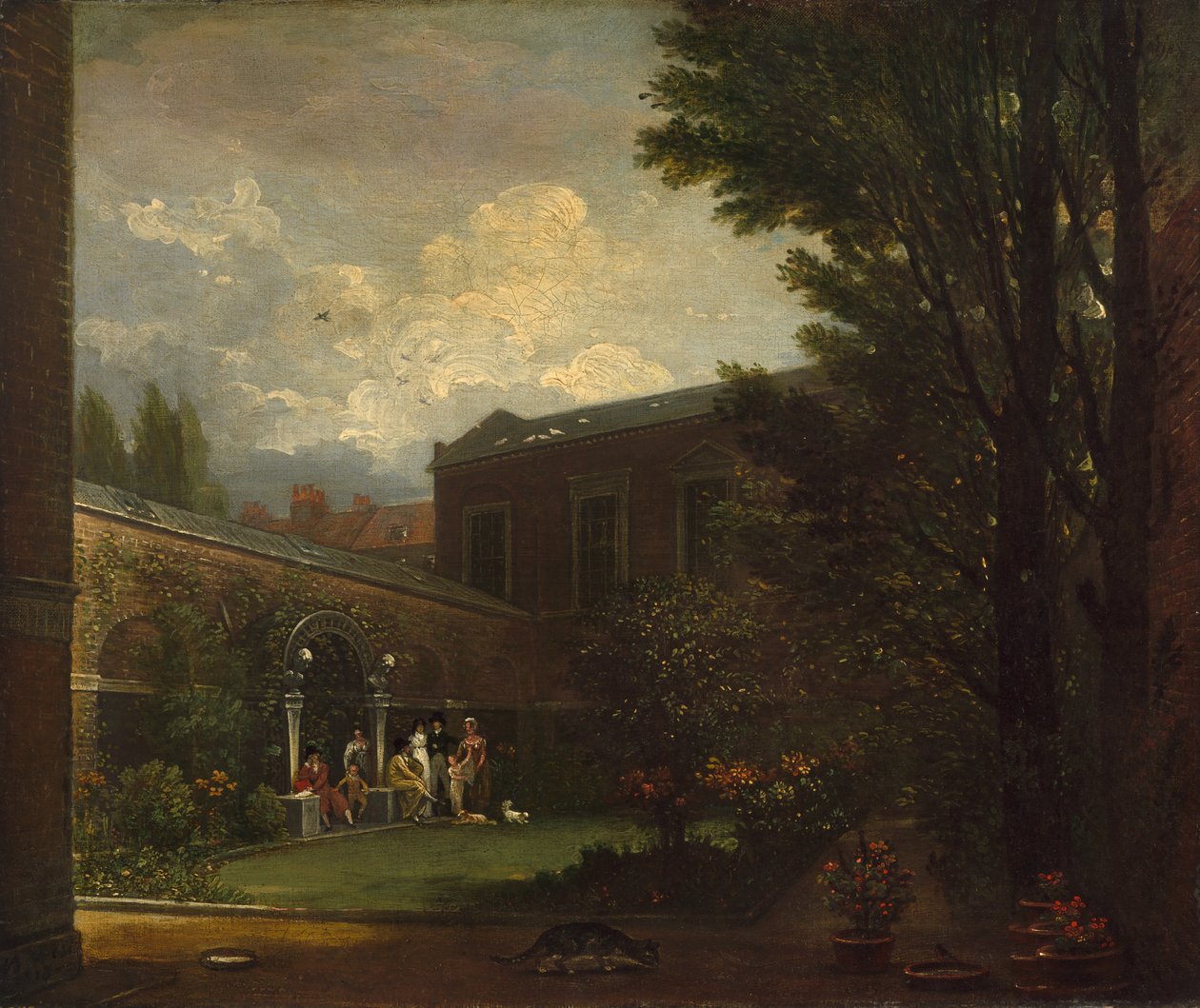 A West család a műteremkertben alkotó: Benjamin West