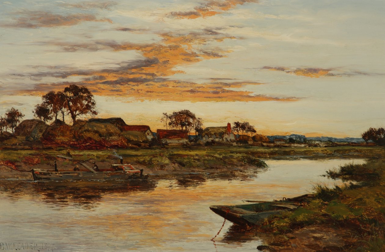 Este a Severnben, 1897 alkotó: Benjamin Williams Leader