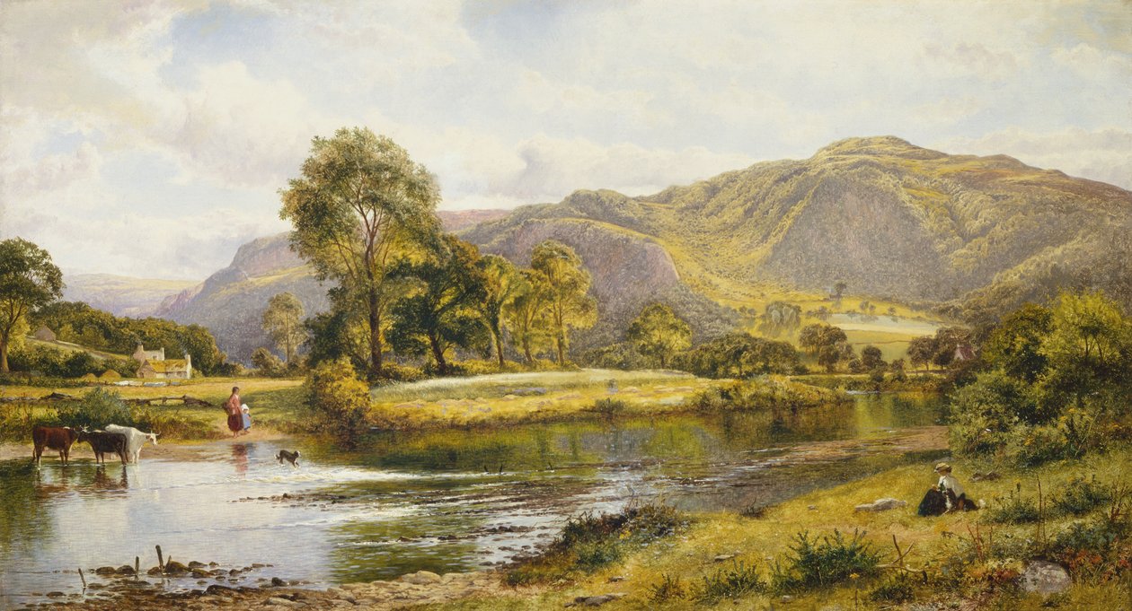 A Conwy folyón, Észak-Walesben (olaj, vászon) alkotó: Benjamin Williams Leader