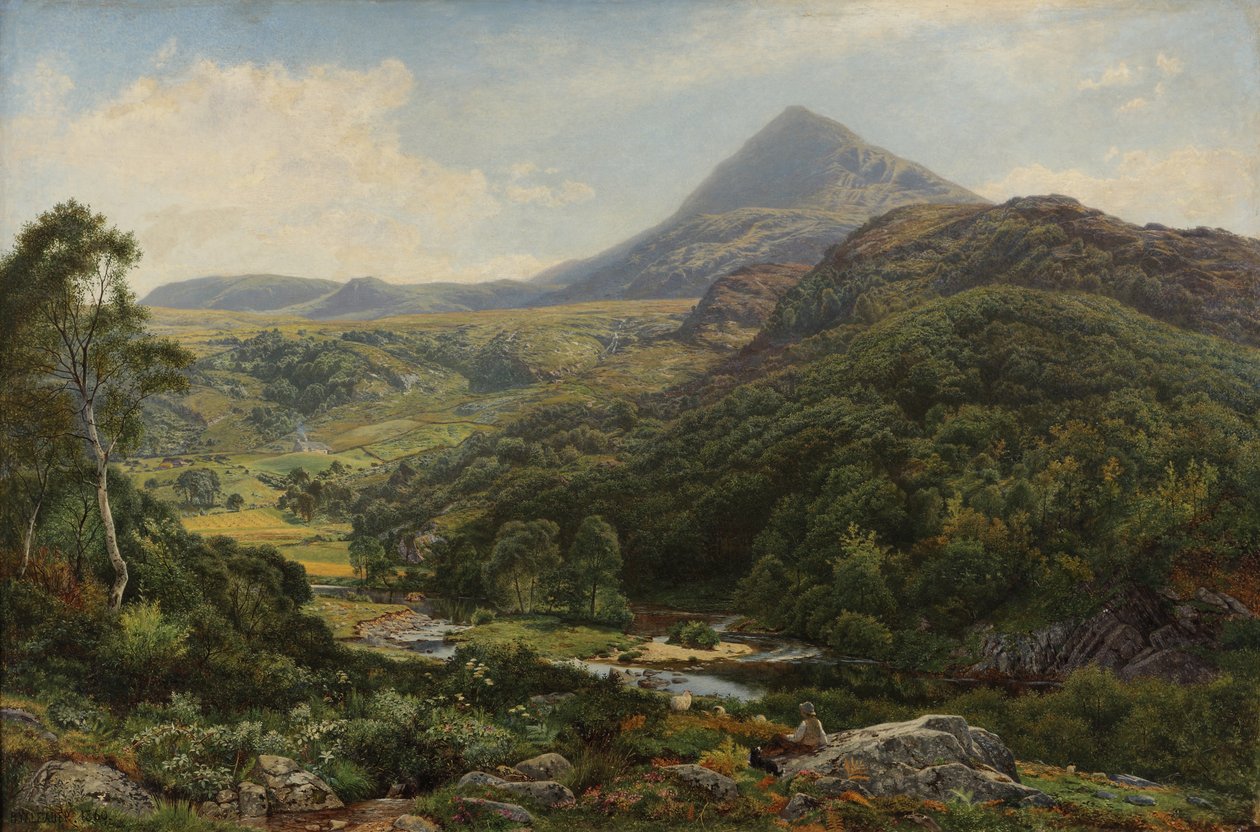 Csendes völgy a walesi dombok között, 1860 alkotó: Benjamin Williams Leader