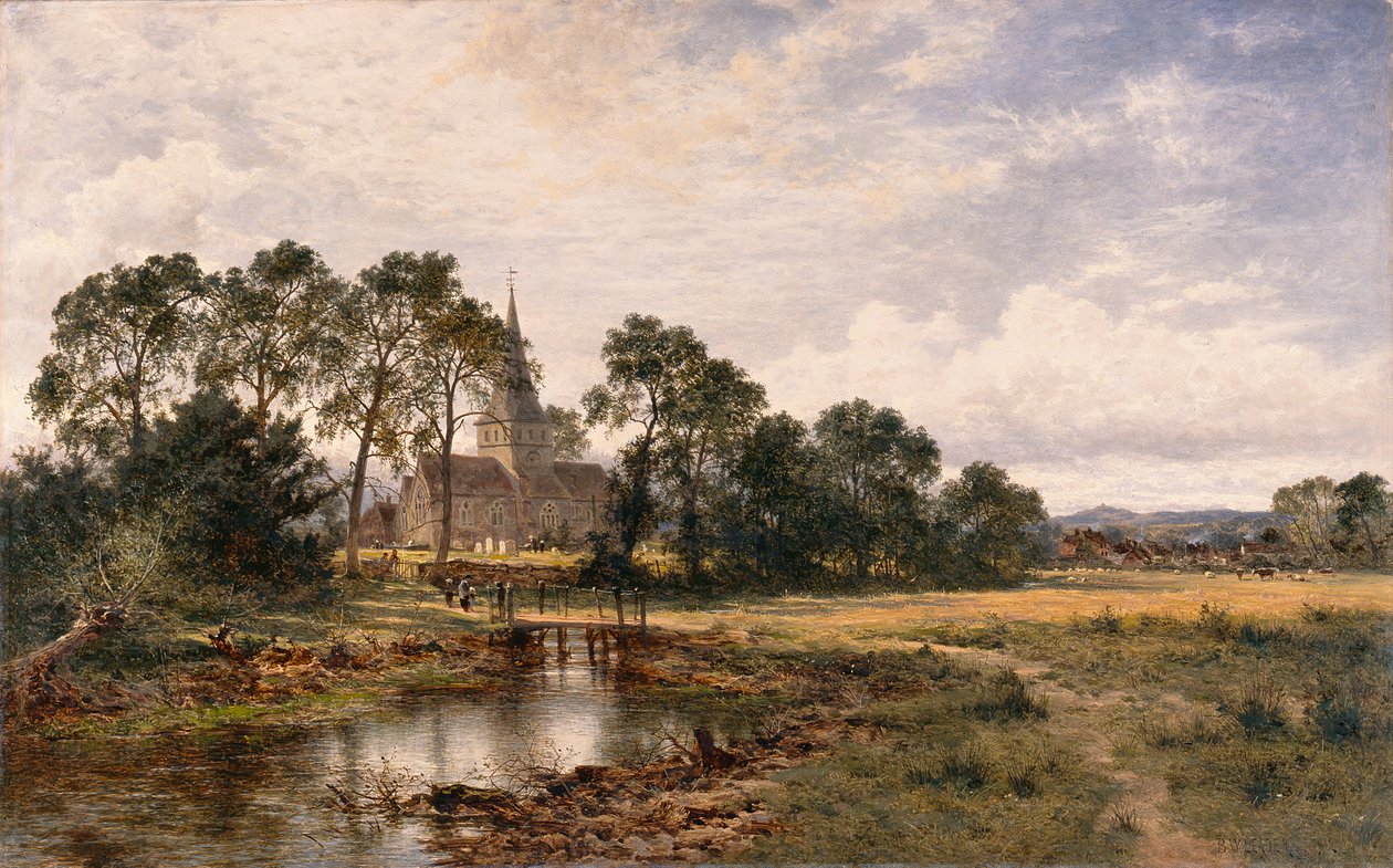 Shere Church, Surrey alkotó: Benjamin Williams Leader