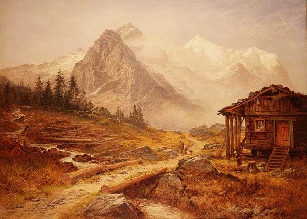 Kilátás a Zugspitzéről Garmisch-Partenkirchenből alkotó: Benjamin Williams Leader