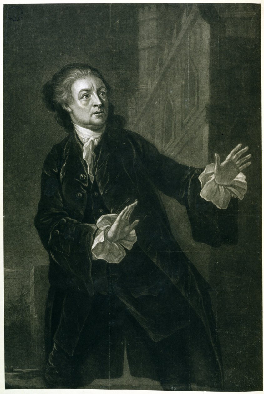 David Garrick (1717-79), mint Hamlet alkotó: Benjamin Wilson