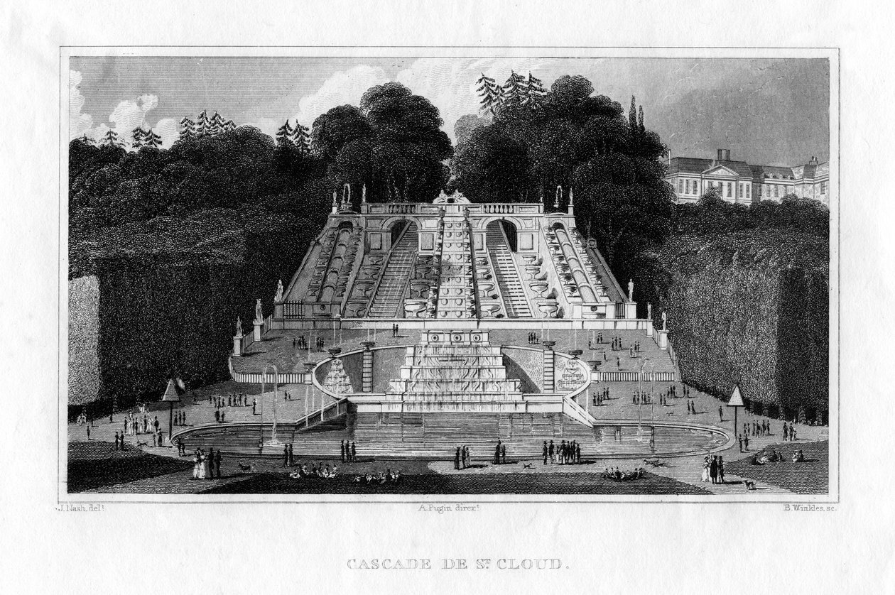 St Cloud Falls, Párizs, 1830 alkotó: Benjamin Winkles