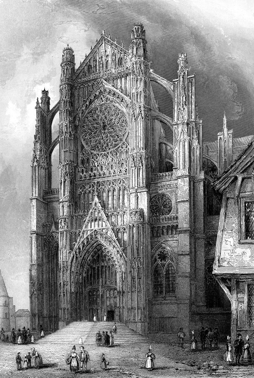 Beauvais katedrális déli kereszthajója, Franciaország, 1836. alkotó: Benjamin Winkles