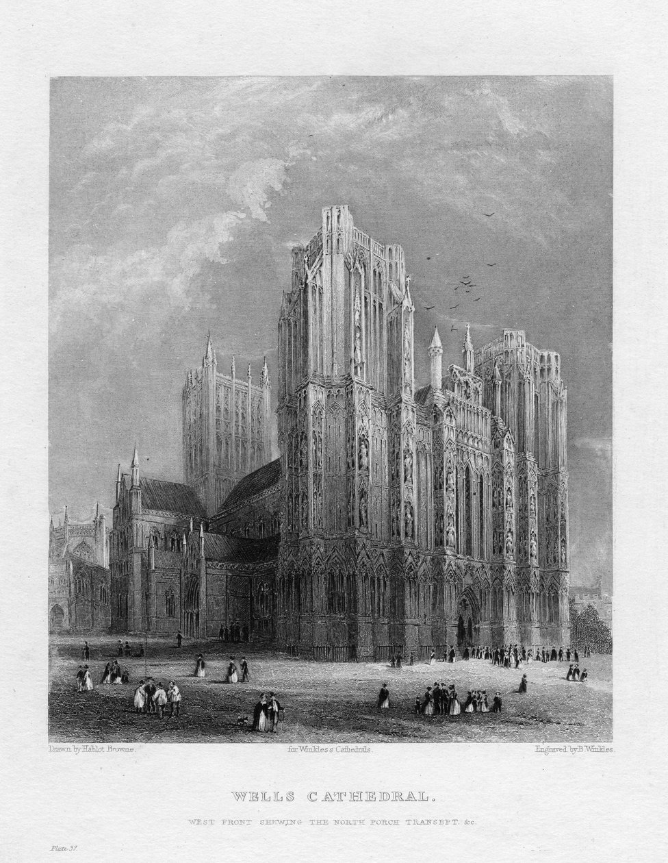 Wells-i székesegyház, Somerset, 1860 alkotó: Benjamin Winkles