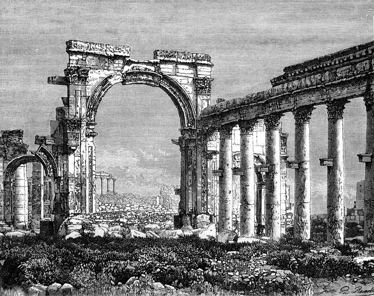 Palmyra romjai, Szíria, 19. század alkotó: Benoist