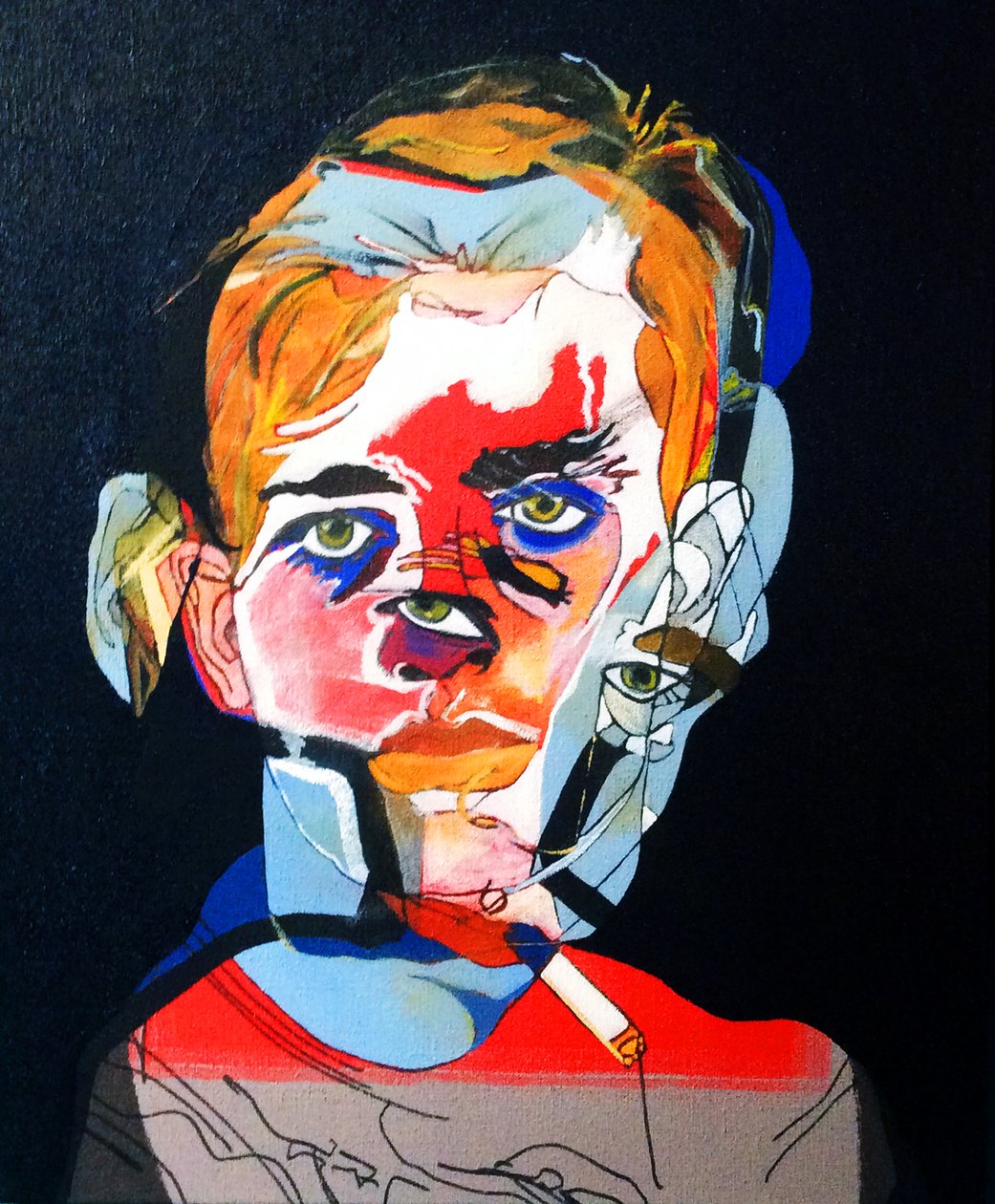 50 jelentős író a történelemben : Jack Kerouac, 2015 (olaj és akril, vászon) alkotó: Benoit Erwann Boucherot