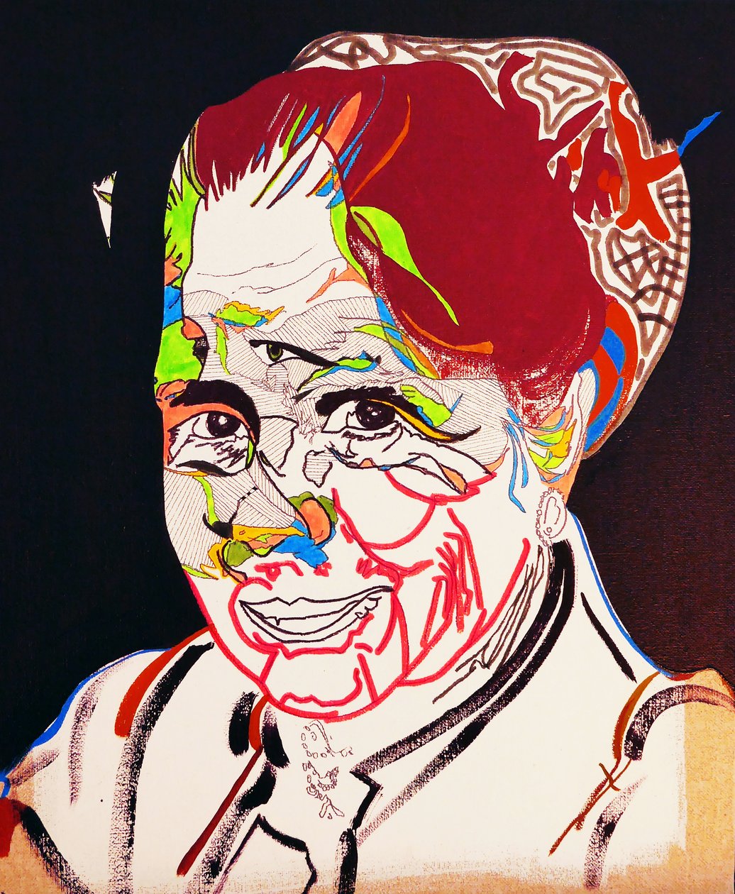 50 jelentős író a történelemben : Marguerite Yourcenar, 2015 (olaj és akril, vászon) alkotó: Benoit Erwann Boucherot