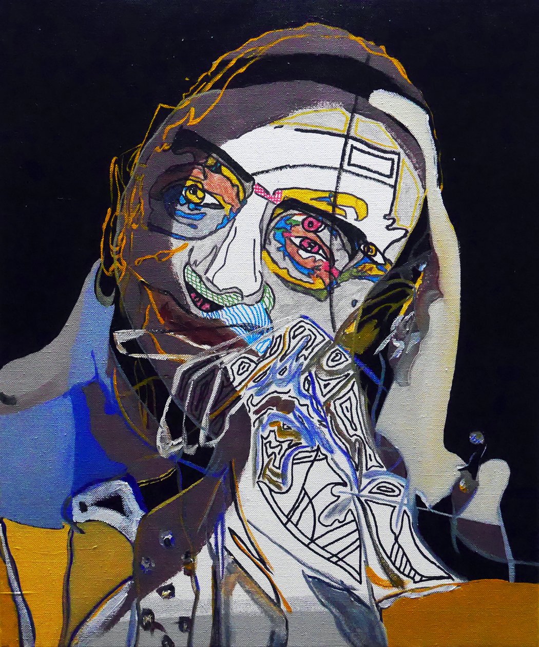 50 jelentős író a történelemben : Michel Foucault, 2015 (olaj és akril, vászon) alkotó: Benoit Erwann Boucherot