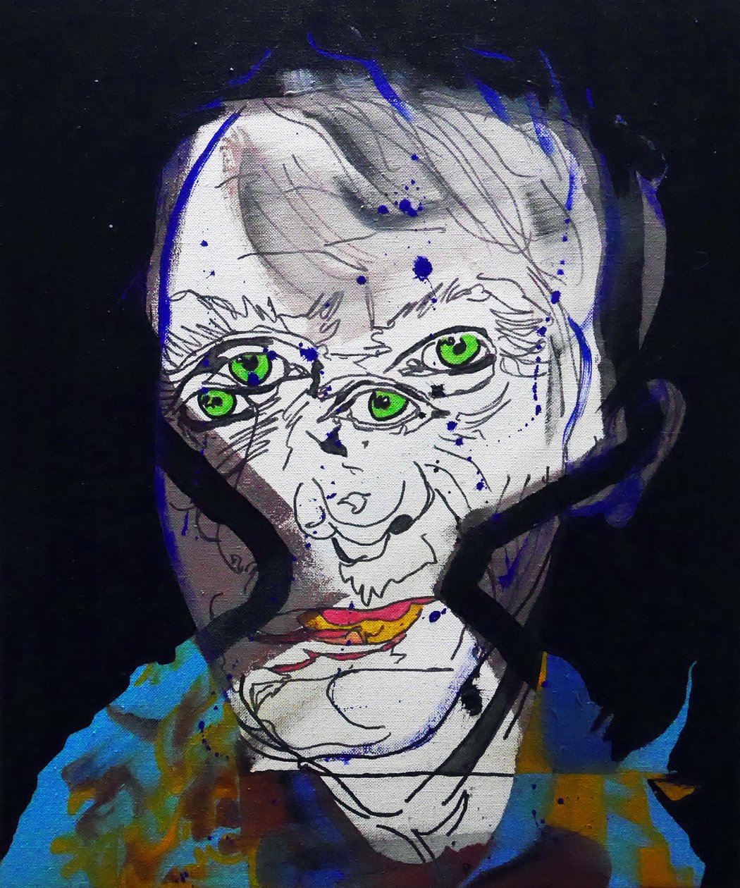 50 jelentős író a történelemben : Michel Houellebecq, 2015 (olaj és akril, vászon) alkotó: Benoit Erwann Boucherot