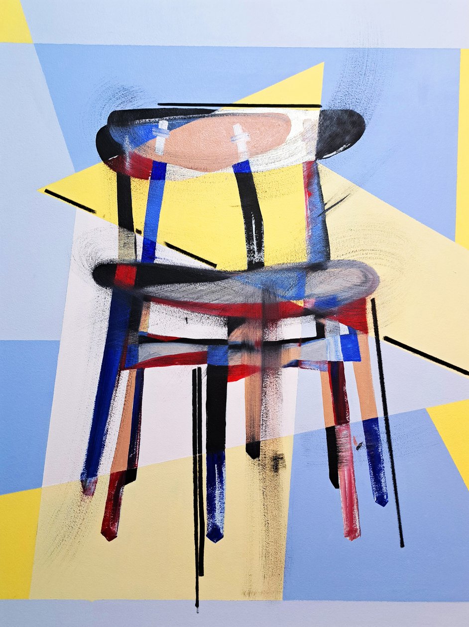 Chaise hCh33, Hans J. Wegner után, 2016 (olaj, vászon) alkotó: Benoit Erwann Boucherot