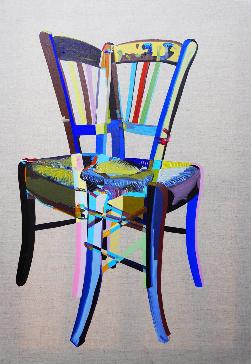 Chaise manifeste 1, 2023 (olaj és akril vegyes vászonra) alkotó: Benoit Erwann Boucherot