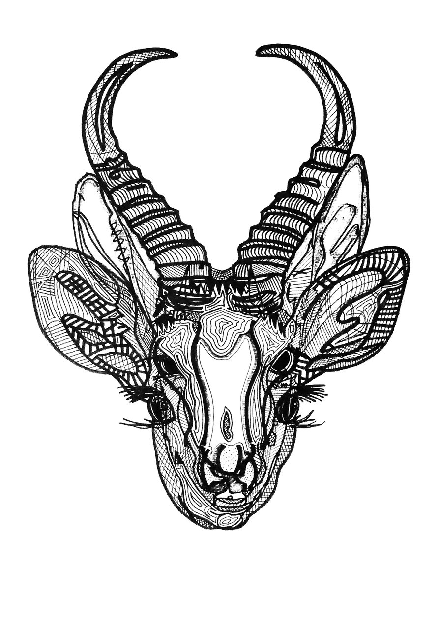 Double biche, 2019 (tinta, papír) alkotó: Benoit Erwann Boucherot