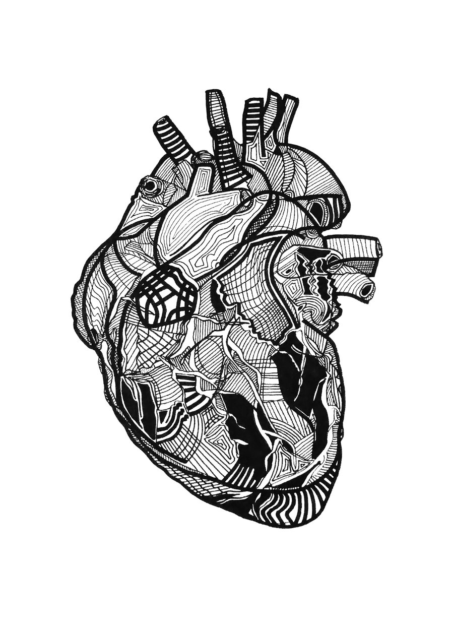 Double coeur, 2019 (tinta, papír) alkotó: Benoit Erwann Boucherot