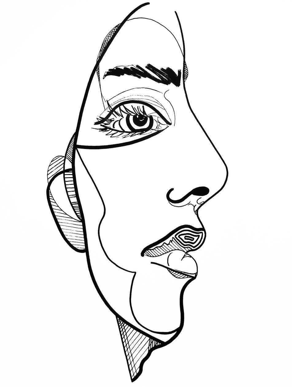 Entre deux 1, 2019 (tinta, papír) alkotó: Benoit Erwann Boucherot