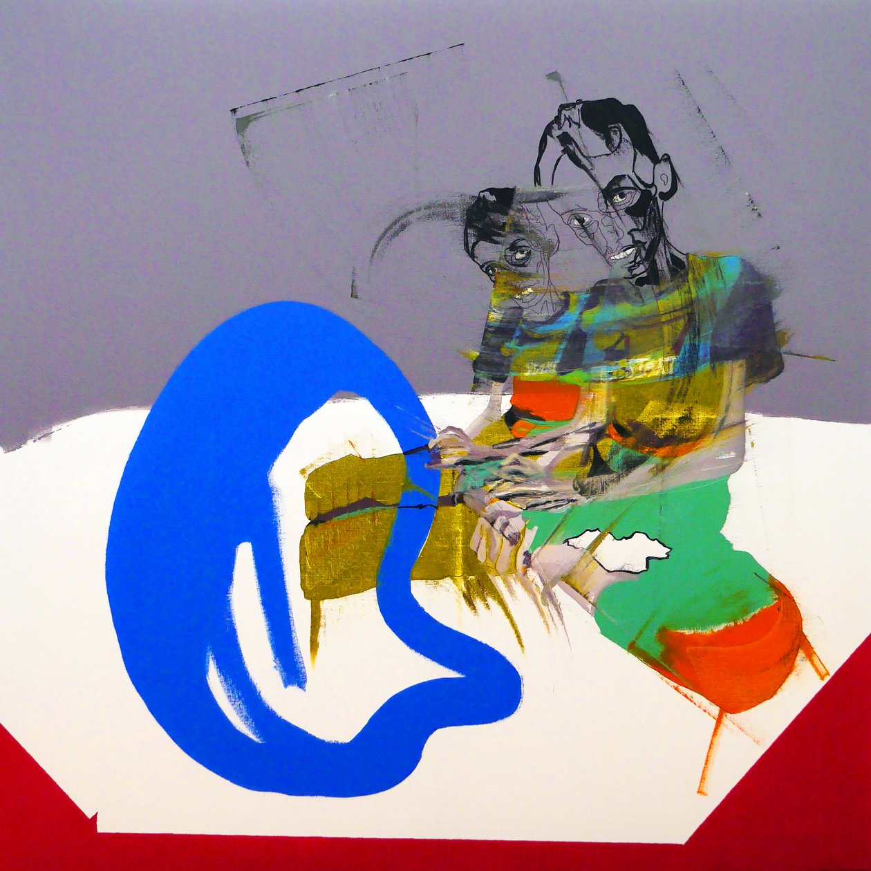 La honte, 2017 (olaj és akril, vászon) alkotó: Benoit Erwann Boucherot