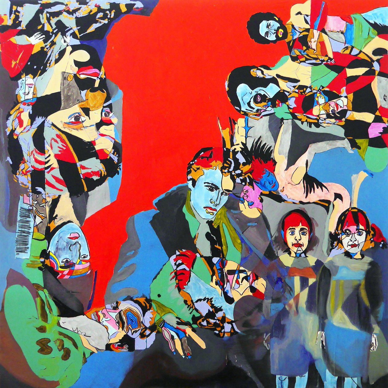 Marlon, Steve, Diane et les autres, 2017 (olaj és akril, vászon) alkotó: Benoit Erwann Boucherot