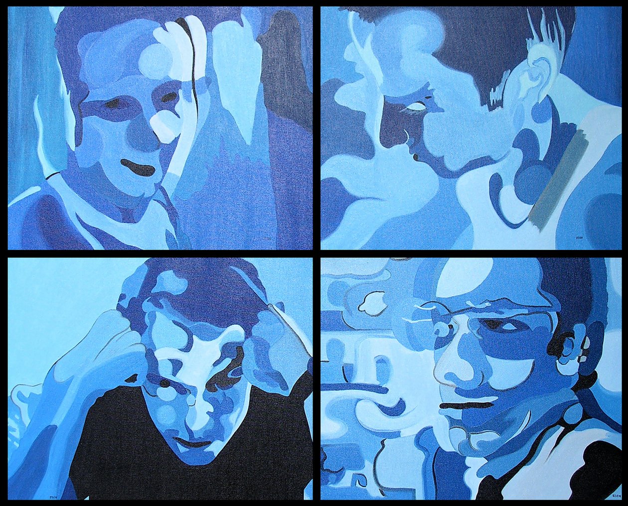 Mission to Mars, 2003 (olaj, 4 egymás mellé helyezett vászon) alkotó: Benoit Erwann Boucherot