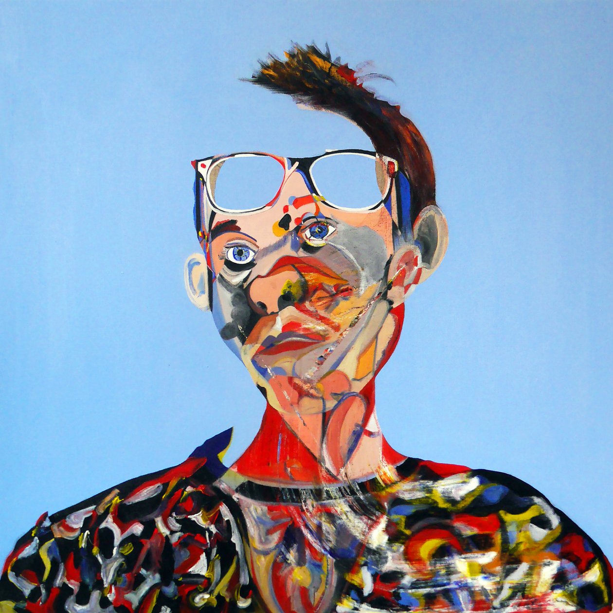 Surautoportrait bleu, 2016 (olaj, vászon) alkotó: Benoit Erwann Boucherot