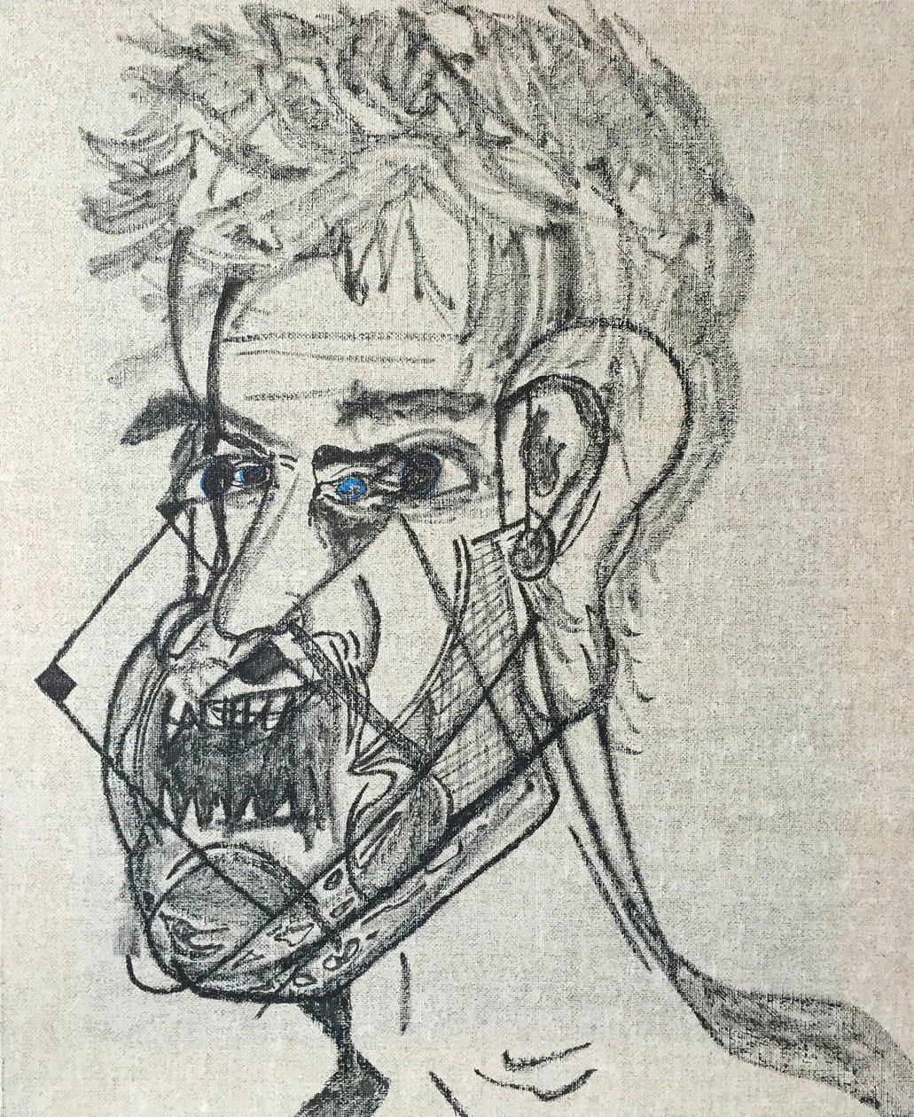 Surautoportrait main levée, 2017 (olaj, vászon) alkotó: Benoit Erwann Boucherot